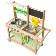 PREMIUM VEVOR WOODEN PLAY KITCHEN WITH FAUCET AND ACCESSORIES FOR CHILDREN