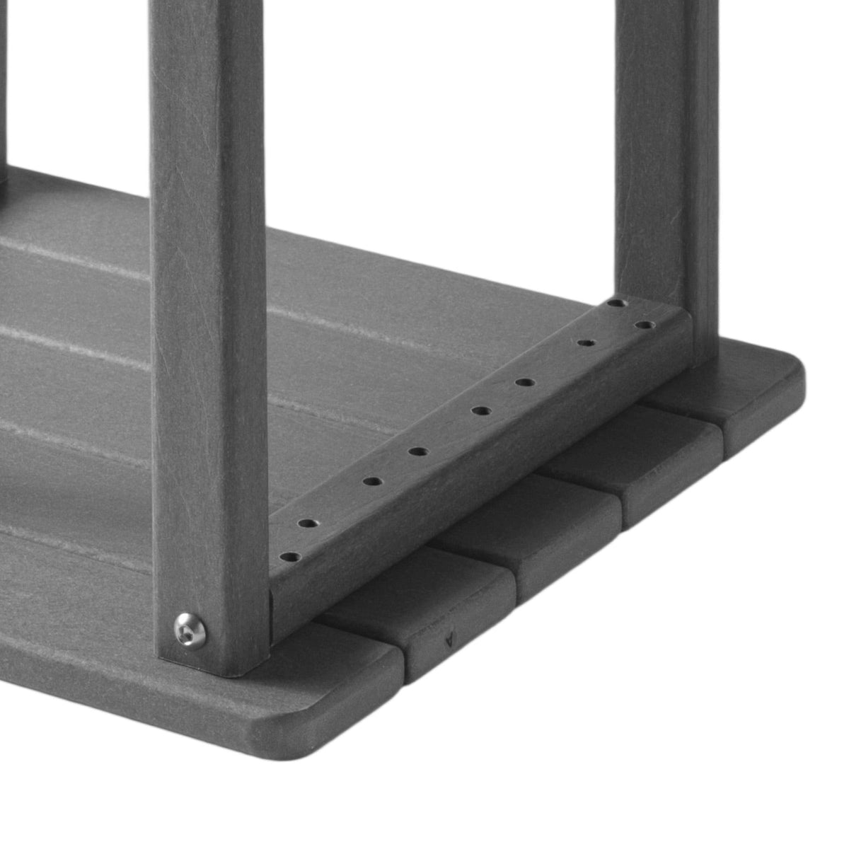 VEVOR HDPE Outdoor Side Table 45x38x44 cm Sturdy Grey