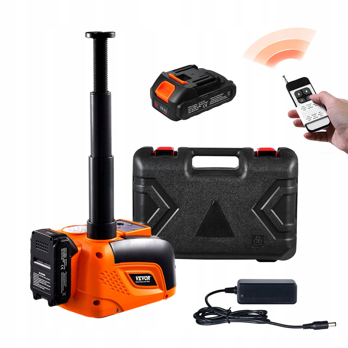 VEVOR ELECTRIC CAR JACK 5T WITH REMOTE CONTROL LED ADJUSTABLE