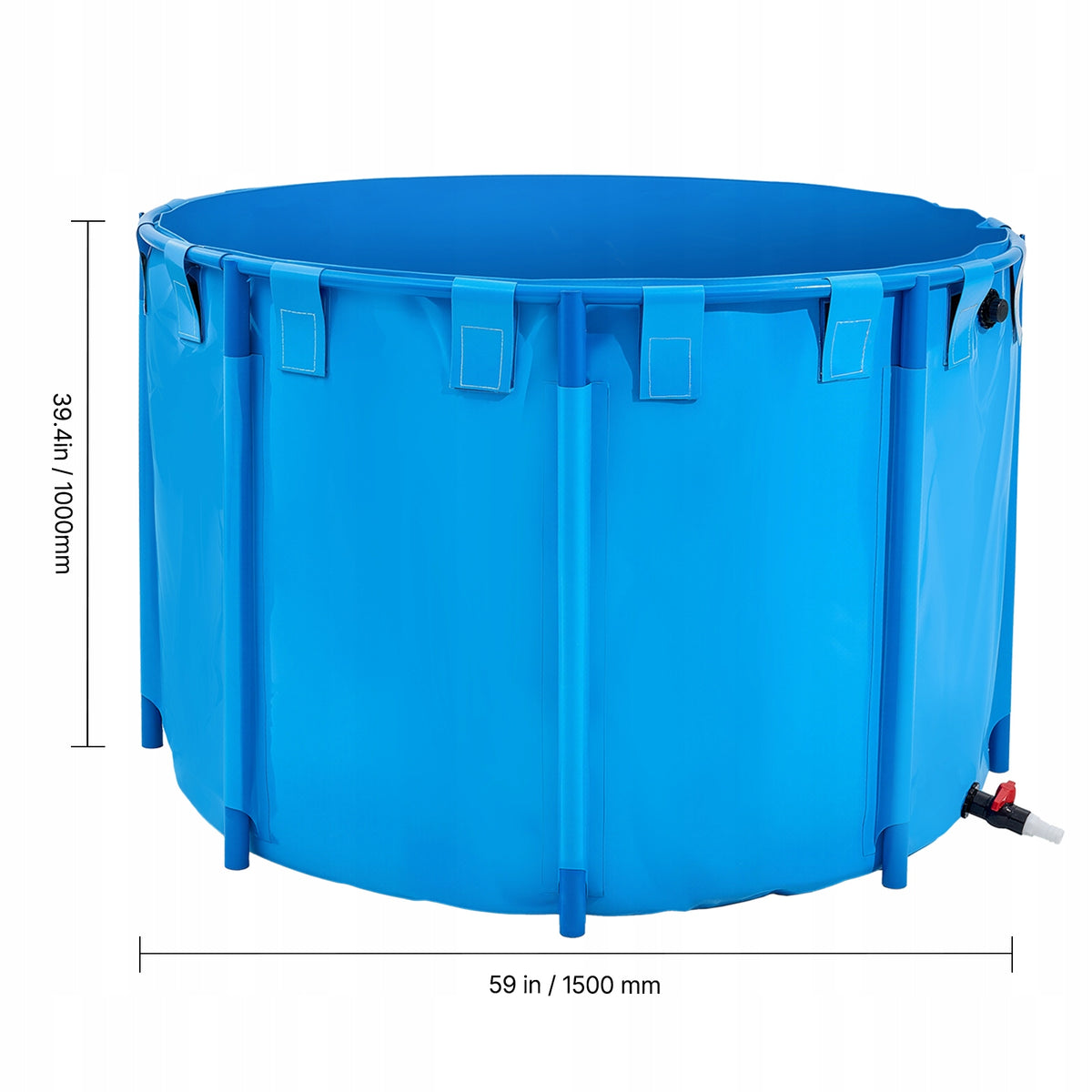 VEVOR PVC FISH POND 1700L FOLDABLE PREMIUM QUALITY ROBUST FRAME