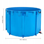 VEVOR PVC FISH POND 1700L FOLDABLE PREMIUM QUALITY ROBUST FRAME