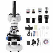 VEVOR 40-5000X LED PROFESSIONAL TRINOCULAR MICROSCOPE EDUCATIONAL KIT