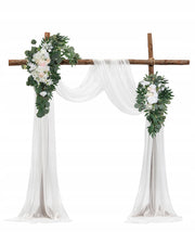 VEVOR Wedding Arch Flowers Kit White Silk Flower Drapes 4 PCS