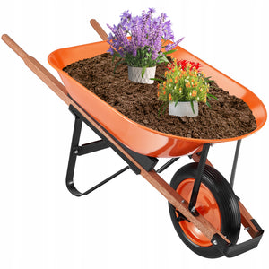 VEVOR 5 CUBIC FOOT WHEELBARROW 150 KG CAPACITY ROBUST GARDEN