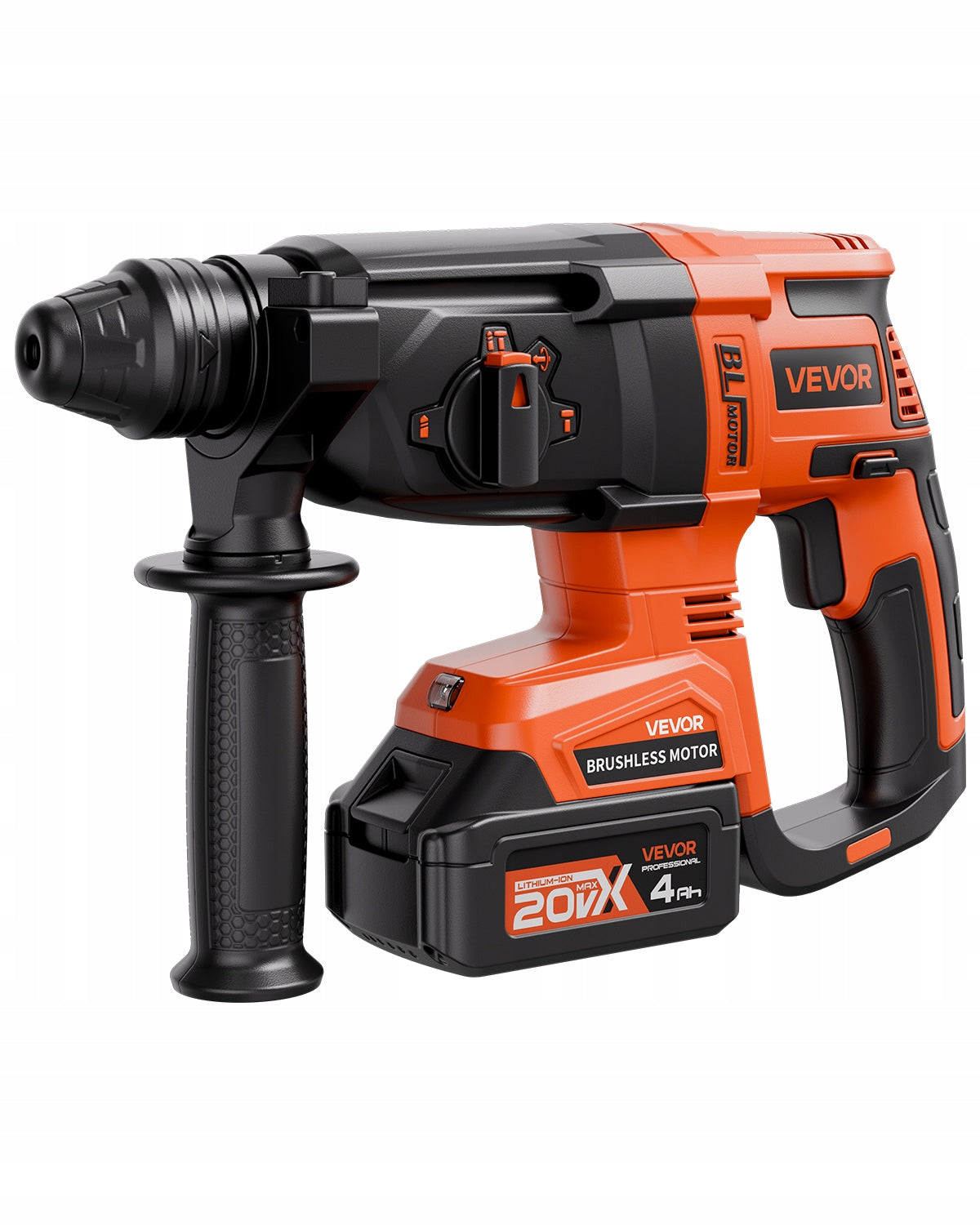 VEVOR 20V BRUSHLESS IMPACT DRILL DRIVER POWERFUL MOTOR 4 AH SDS