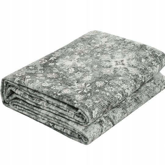 VEVOR CARPET 2439X3048 MM SHORT PILE WASHABLE NON-SLIP GREY
