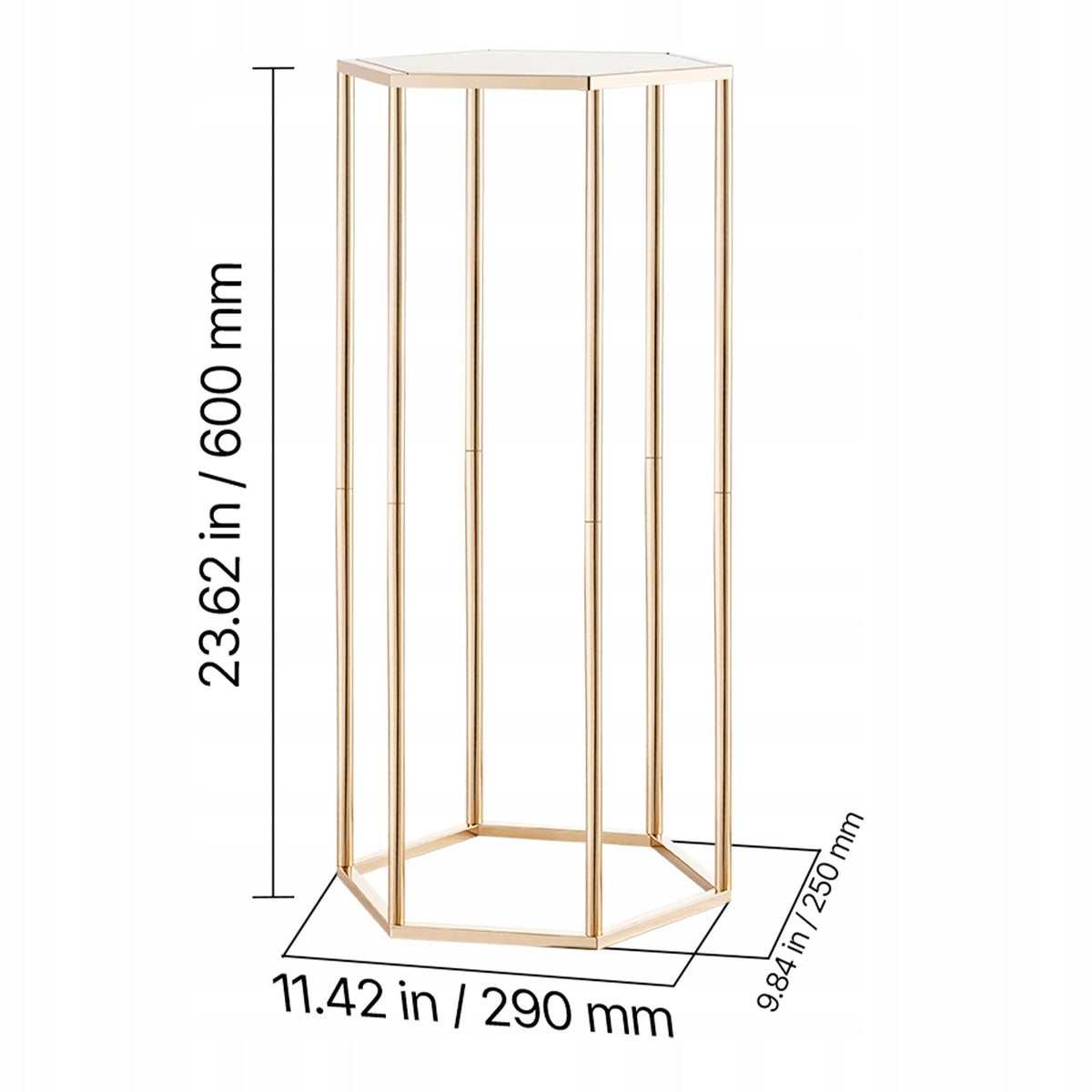 VEVOR Wedding Flower Stand 10pcs 290x250x600mm Gold Solid Set