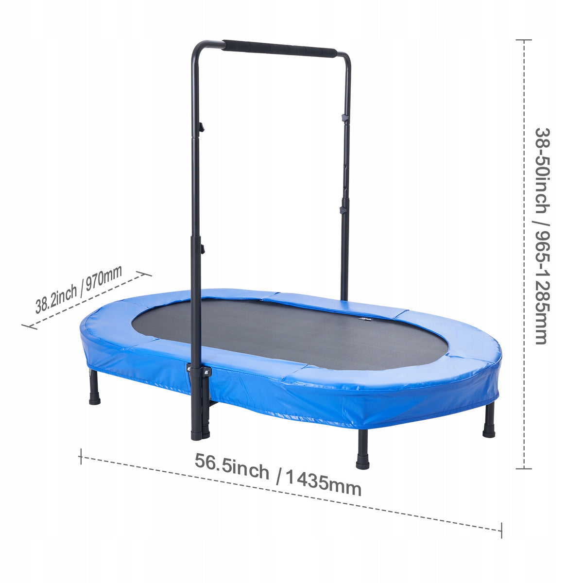 VEVOR KIDS FOLDABLE MINI TRAMPOLINE BLUE FOR HOME AND GARDEN 100KG
