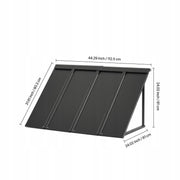 VEVOR WINDOW AWNING 1125X610MM DOOR CANOPY STEEL STURDY STRONG