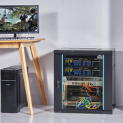 VEVOR 12U Wall Mount Network Server Cabinet Strong Stable Lock Black