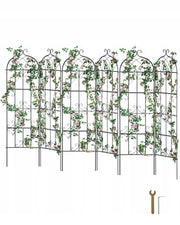 VEVOR 51X180 CM CLIMBING PLANT SUPPORT 6-PACK METAL TRELLIS STURDY