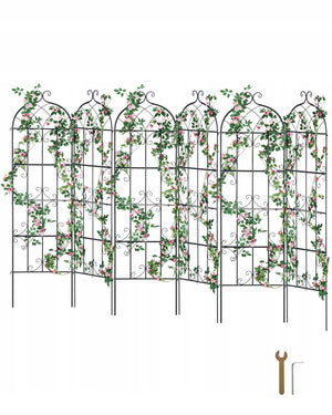 VEVOR 51X180 CM CLIMBING PLANT SUPPORT 6-PACK METAL TRELLIS STURDY