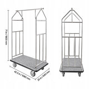 VEVOR HOTEL LUGGAGE TROLLEY 362 KG STAINLESS STEEL STRONG BEST FOR LUGGAGE