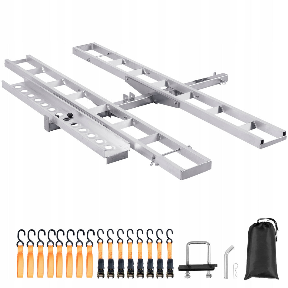 VEVOR ALUMINUM MOTORCYCLE CARRIER FOR 2 MOTORCYCLES, 272KG CAPACITY, PREMIUM
