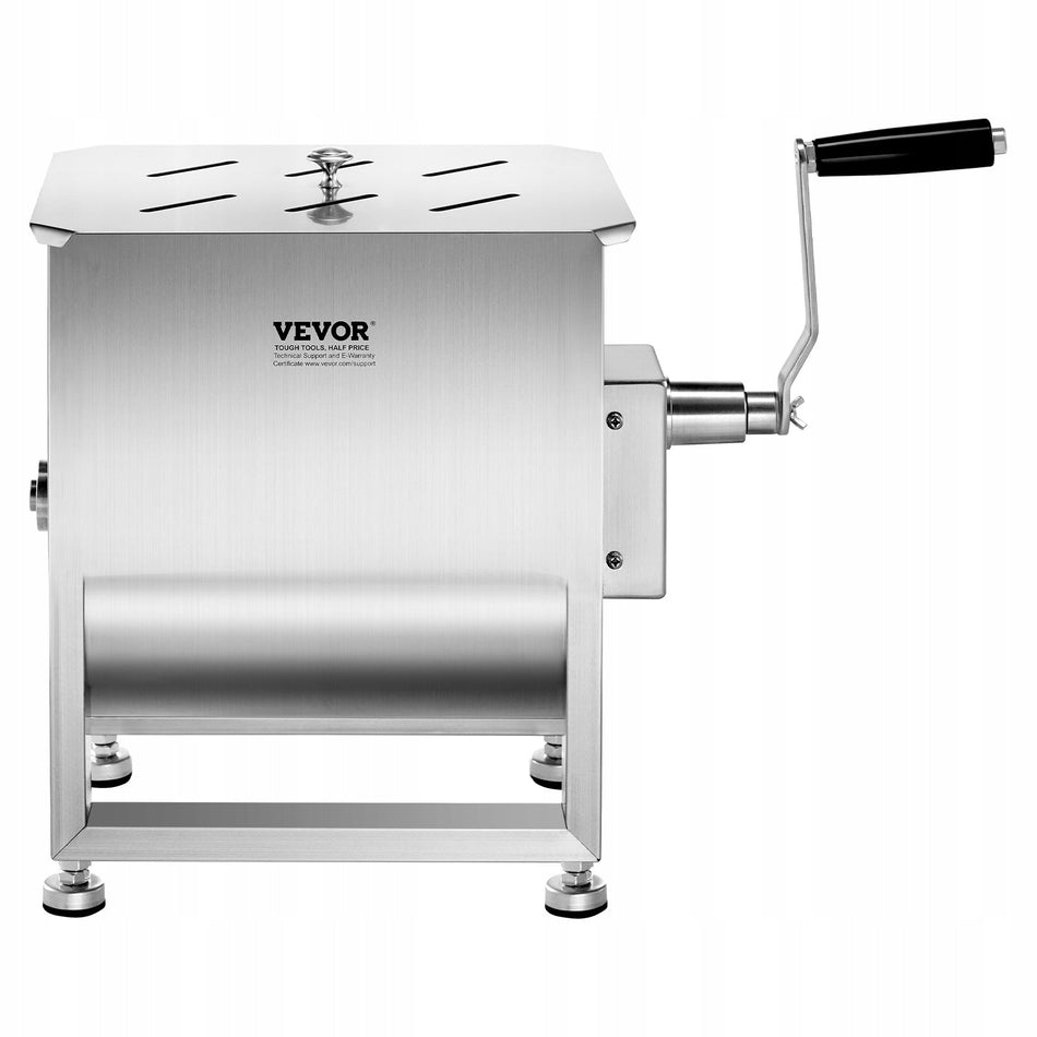 VEVOR 30L MANUAL MEAT MIXER POWERFUL STAINLESS STEEL BLENDER