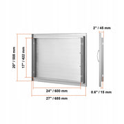 VEVOR PROFESSIONAL BBQ ACCESS DOOR 685X508 MM STAINLESS STEEL