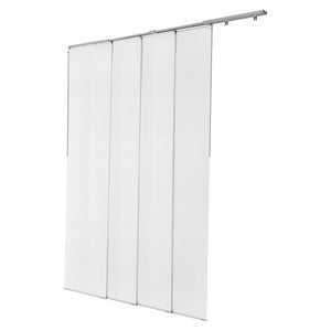 VEVOR PANEL CURTAINS EXTENDABLE TRACK 116-218 CM WHITE POLYESTER