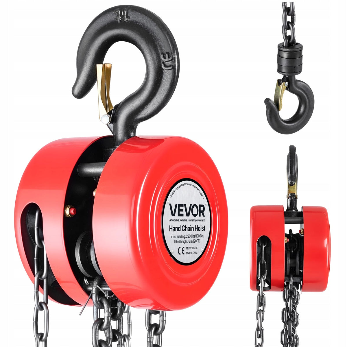 CHAIN HOIST VEVOR 1T MANUAL 6M DURABLE SOLID TOP QUALITY