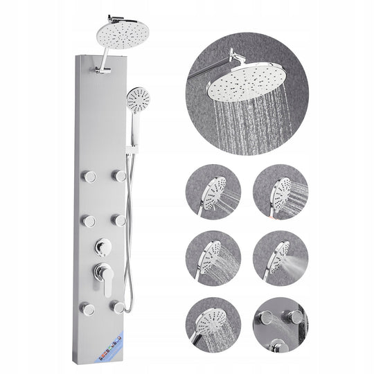 VEVOR 3-IN-1 SHOWER SYSTEM WITH RAINFALL SHOWER HEAD AND PREMIUM 304 STAINLESS STEEL MASSAGE JETS