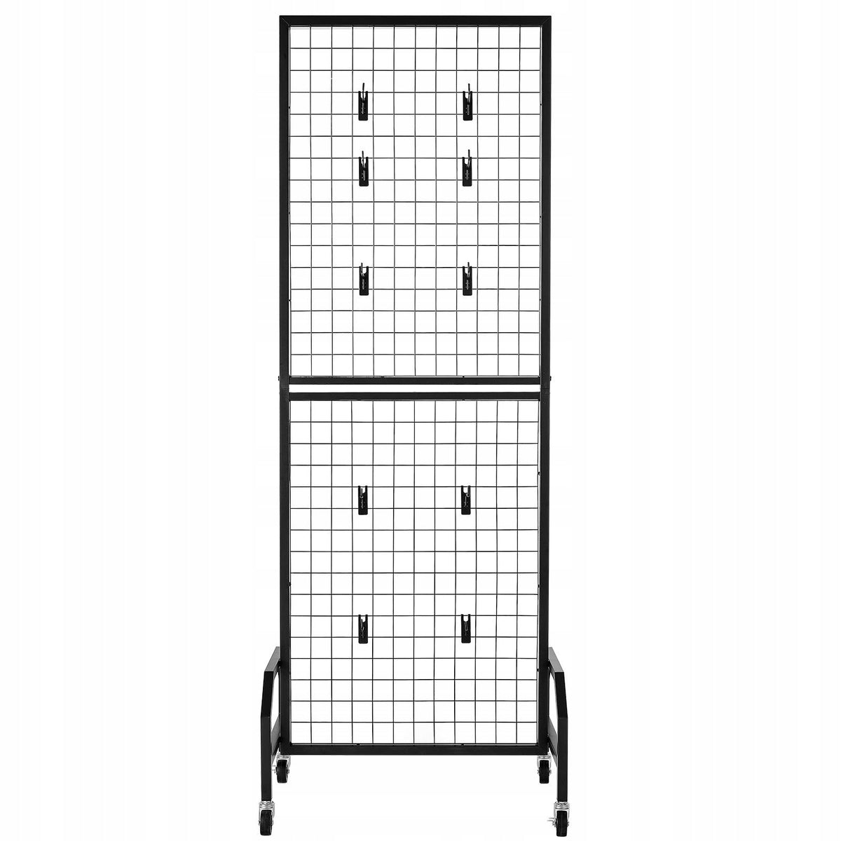 VEVOR LATTICE WALL PANEL 60X164 CM BLACK DISPLAY STAND WITH 10