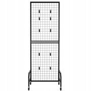 VEVOR LATTICE WALL PANEL 60X164 CM BLACK DISPLAY STAND WITH 10