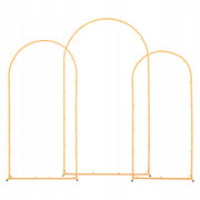 VEVOR WEDDING ARCH SET 3PCS 2 2 2 1 8M GOLD STABLE ARCH STAND