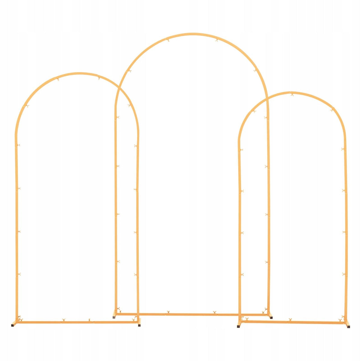 VEVOR WEDDING ARCH SET 3PCS 2 2 2 1 8M GOLD STABLE ARCH STAND