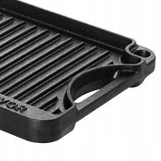 VEVOR PROFESSIONAL REVERSIBLE CAST IRON GRILL AND GRIDDLE 185X342MM BLACK