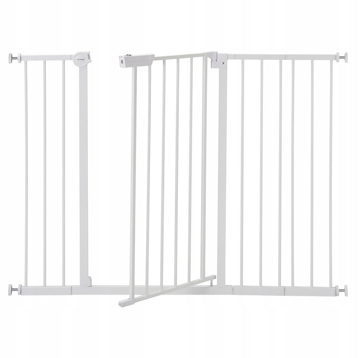 VEVOR BABY GATE STAIR GATE ADJUSTABLE 65-121.9CM HIGH 91.4CM WHITE