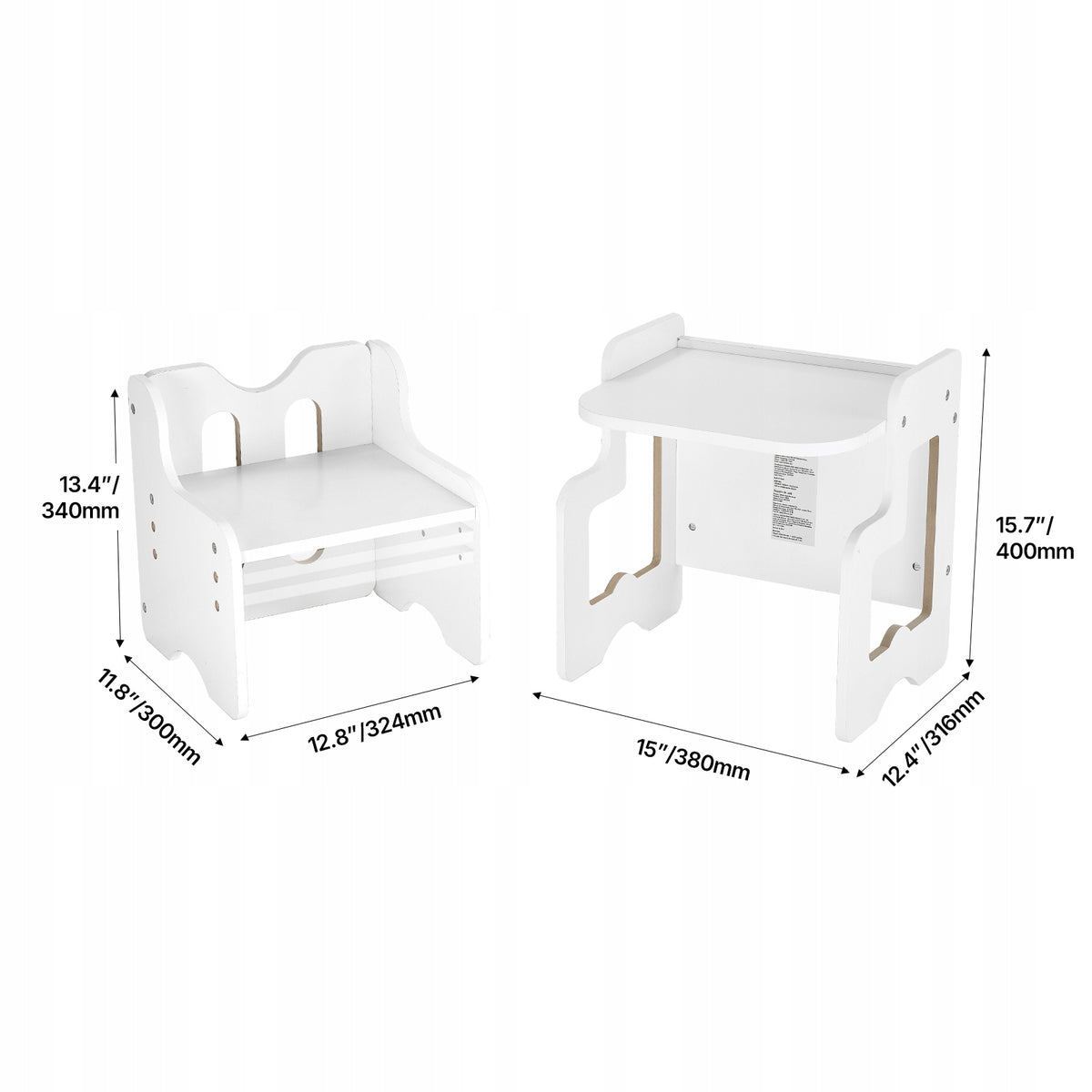 VEVOR MONTESSORI PREMIUM TABLE AND CHAIR SET WITH ADJUSTABLE BOARD