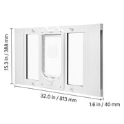 VEVOR CAT FLAP REGULATED 686-813 MM ALUMINUM 4-WAY LOCK