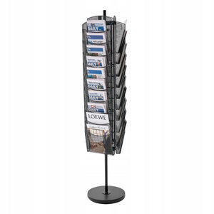 VEVOR ROTARY BROCHURE DISPLAY RACK 30 COMPARTMENTS METAL MAGAZINE HOLDER