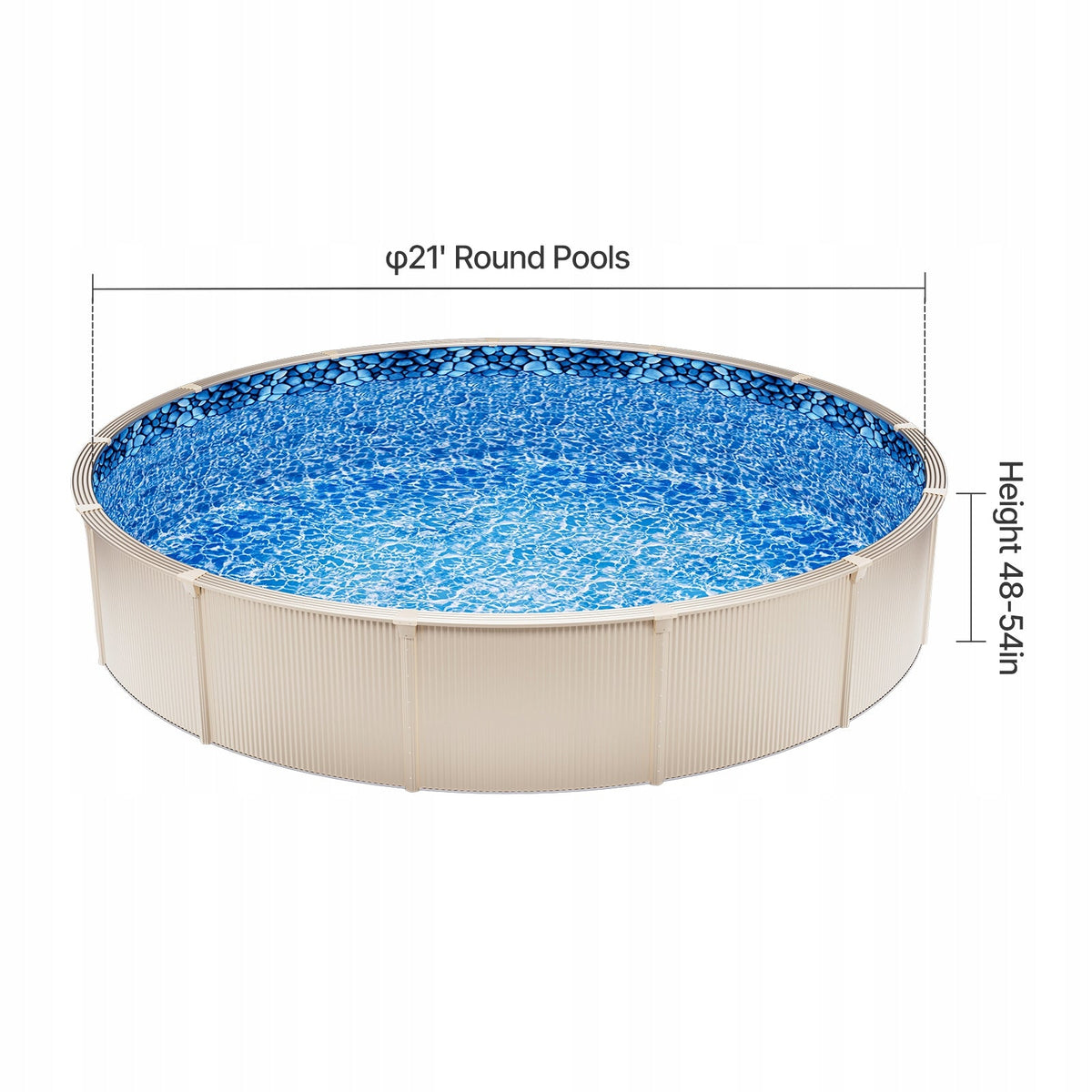PROFESSIONAL ROUND VEVOR POOL LINER 640X147CM STRONG VINYL