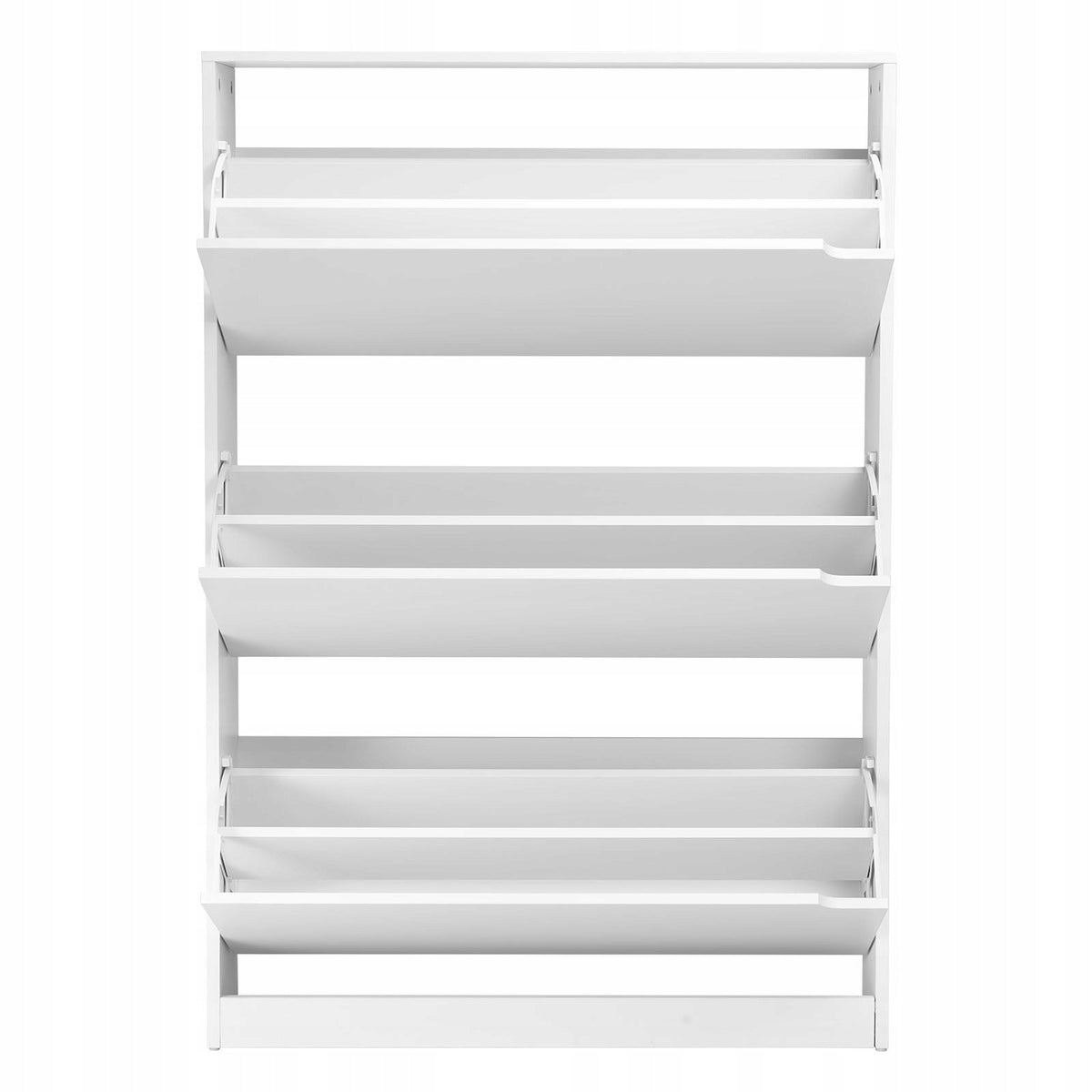 VEVOR SHOE CABINET WITH 3 DROP-DOWN DOORS WHITE SPACE-SAVING