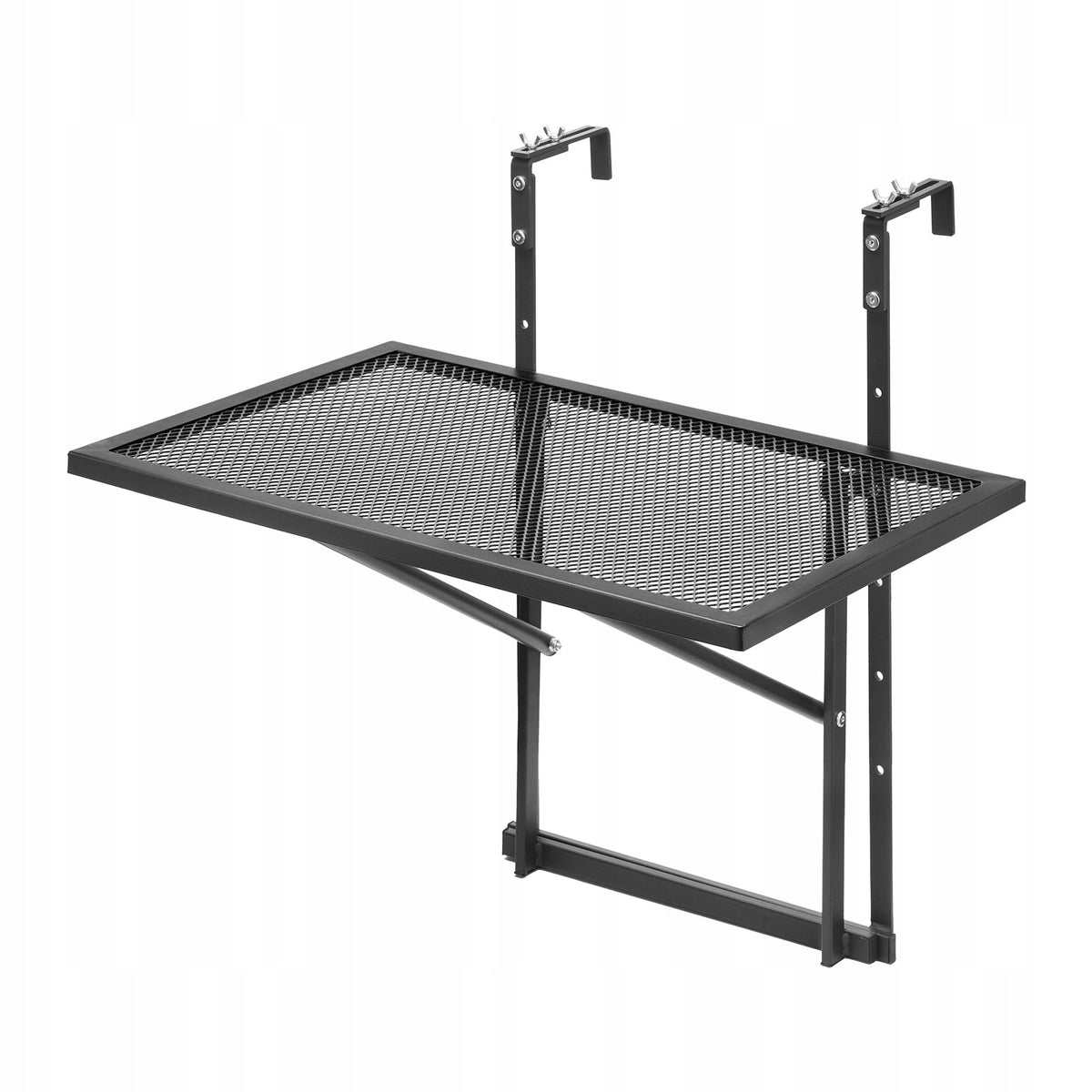 VEVOR FOLDING BALCONY HANGING TABLE 61X41 CM STRONG ADJUSTABLE RAIL MOUNTED