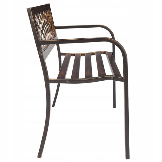 VEVOR Garden Bench 116 cm Strong 250 kg Load Capacity Steel Antique Bronze
