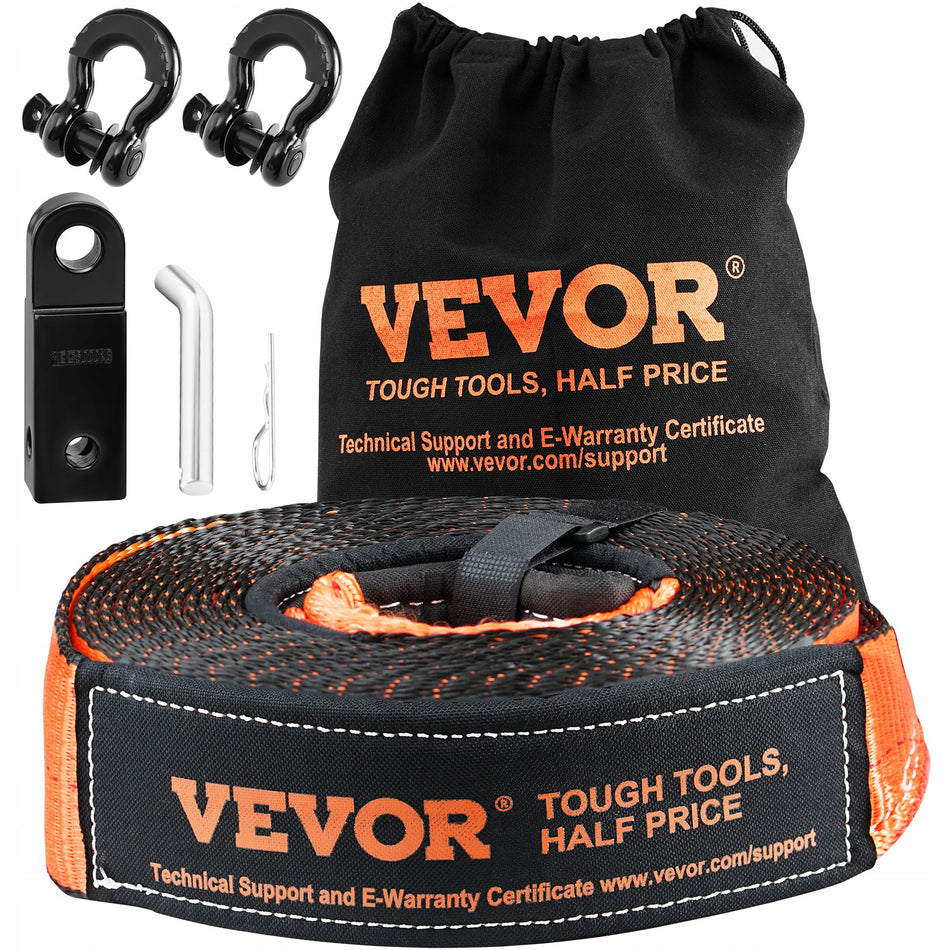 VEVOR TOW ROPE 3X3644CM 30000LBS D-RING SHACKLES 44092LBS KIT