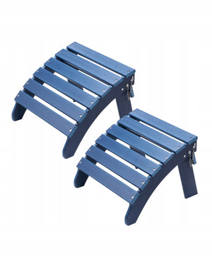 VEVOR ADIRONDACK CHAIR OTTOMAN 2 PCS FOLDING HDPE BLUE