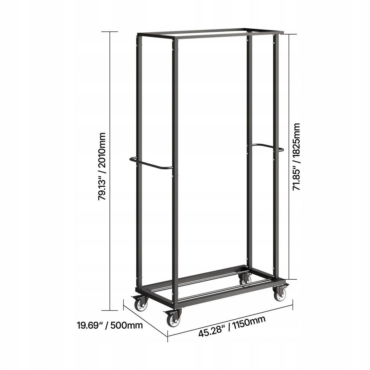 VEVOR HEAVY DUTY CHAIR CART 227 KG CAPACITY FOLDING CHAIR RACK