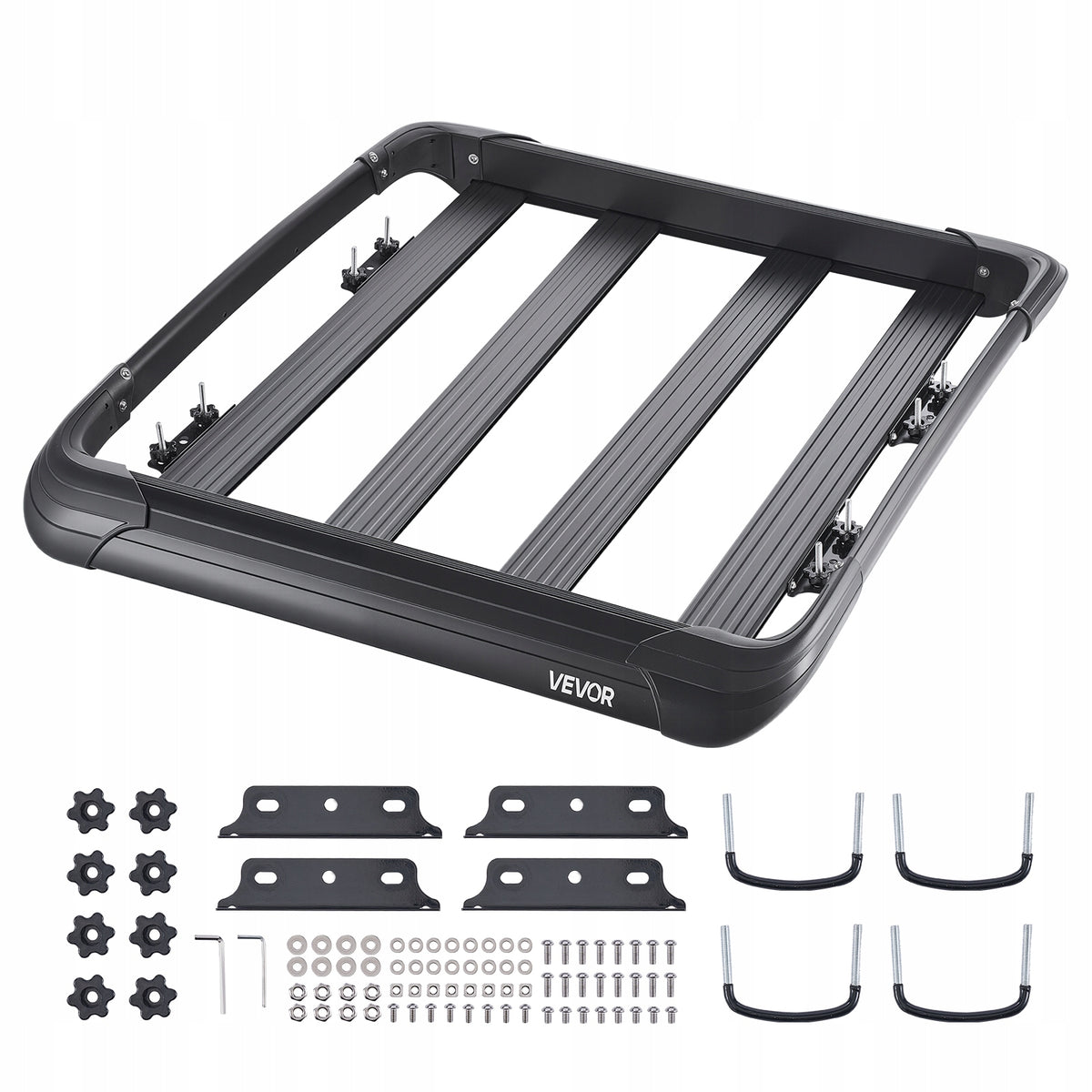 VEVOR HEAVY-DUTY CAR ROOF RACK CARGO BASKET 1216X1020X142 MM 150 KG