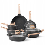 VEVOR 17-PIECE PREMIUM BLACK INDUCTION POT AND PAN SET