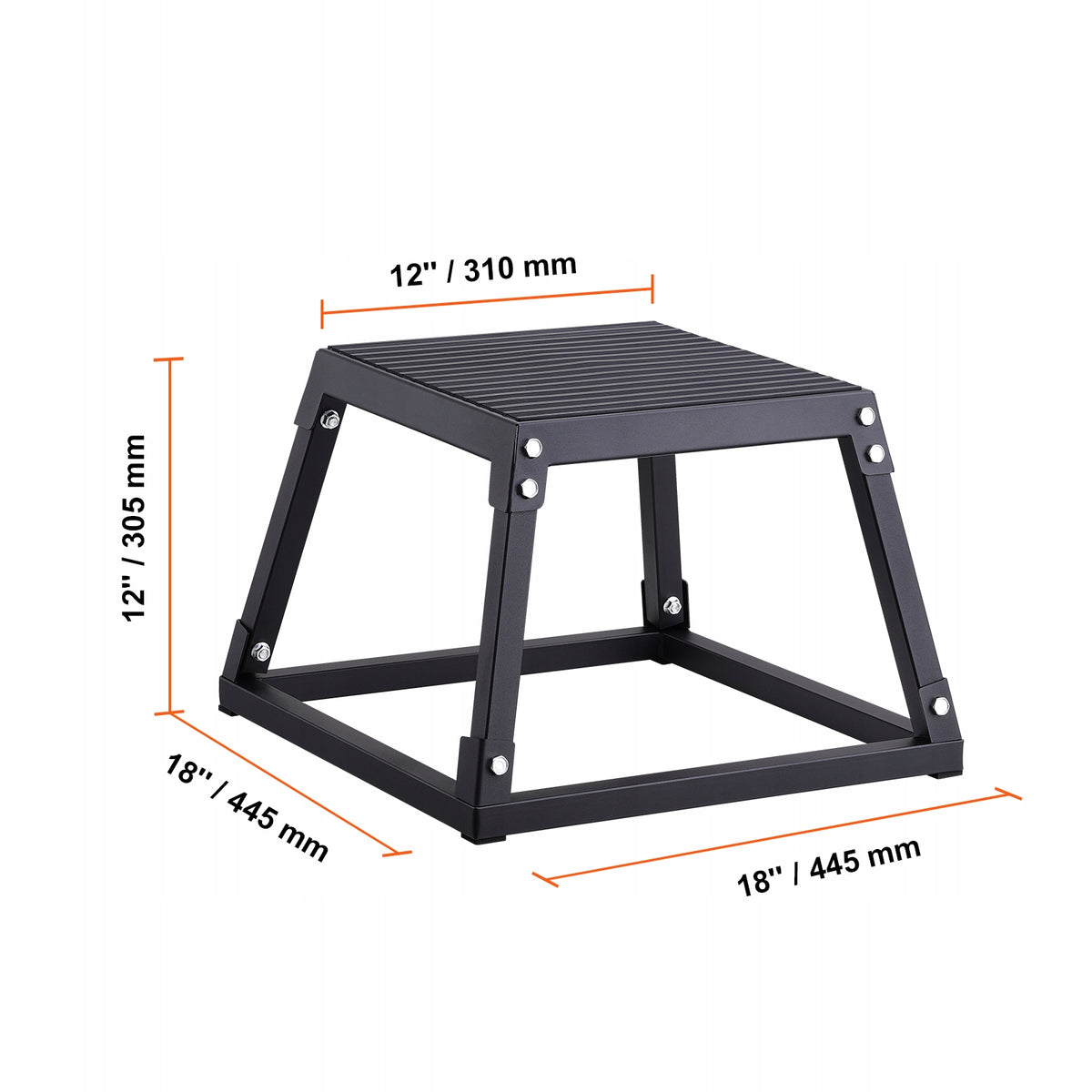 VEVOR PROFESSIONAL PLYOMETRIC BOX 305 MM 227 KG CAPACITY BLACK