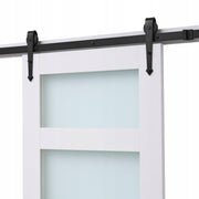 VEVOR 914x2134mm Premium White MDF and Glass Sliding Door System