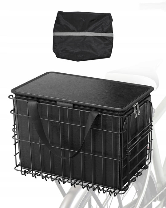 VEVOR FOLDABLE REAR BICYCLE BASKET 340X210X225 MM STRONG AND DURABLE
