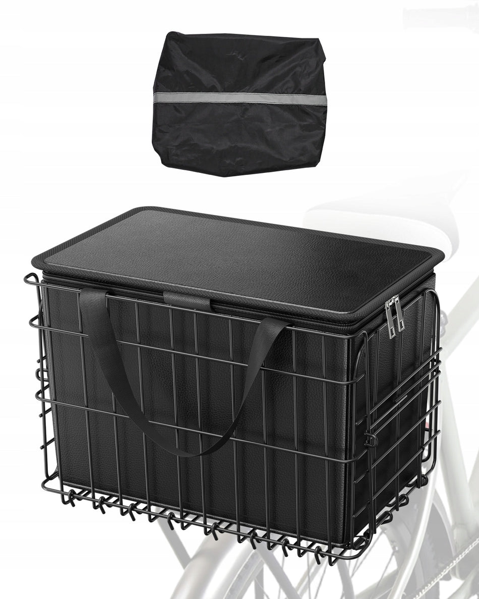 VEVOR FOLDABLE REAR BICYCLE BASKET 340X210X225 MM STRONG AND DURABLE