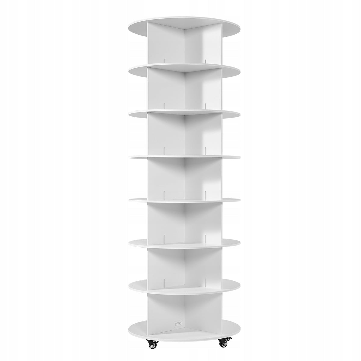 PROFESSIONAL VEVOR ROTATING SHOE RACK 7 TIERS FOR 28 PAIRS OF SHOES WHITE