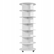 PROFESSIONAL VEVOR ROTATING SHOE RACK 7 TIERS FOR 28 PAIRS OF SHOES WHITE