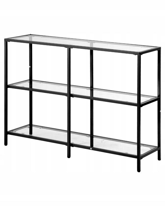 VEVOR 3-TIER CONSOLE TABLE WITH TEMPERED GLASS STURDY FRAME