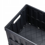 VEVOR SET OF 3 FOLDABLE PP BOXES 65L BLACK STRONG AND ERGONOMIC