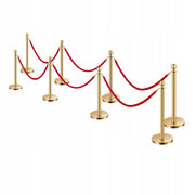 VEVOR PROFESSIONAL CROWD CONTROL STANCHIONS 8 PCS WITH 6 RED ROPES